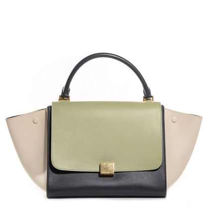 Celine Smooth Calfskin Medium Tri-Color Trapeze Pistachio 1 of 9