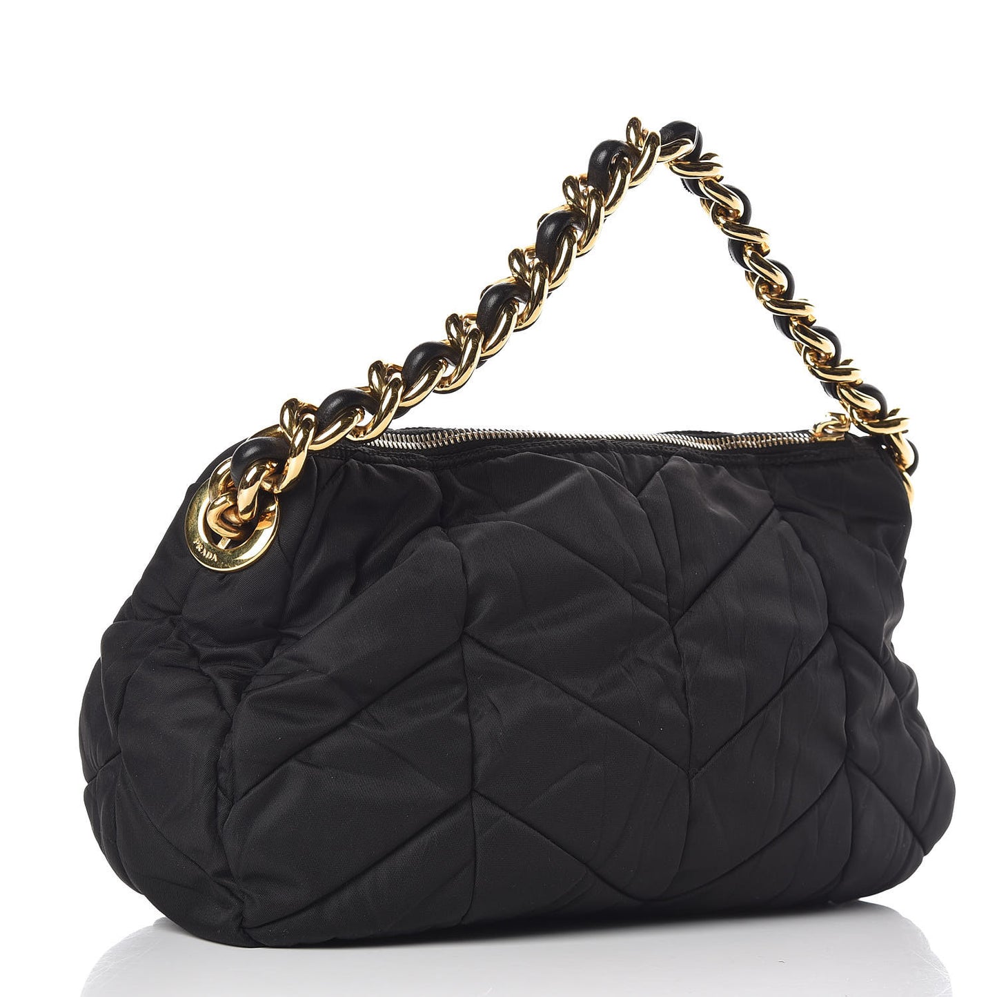Tessuto Nylon Chevron Bag Black