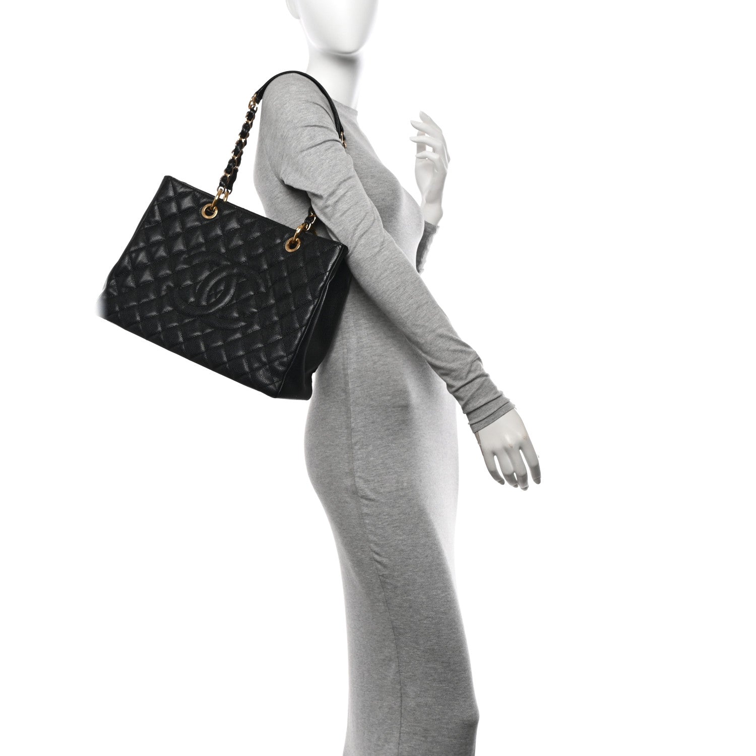 Chanel Caviar Quilted Grand Shopping Tote GST Black 2 of 12