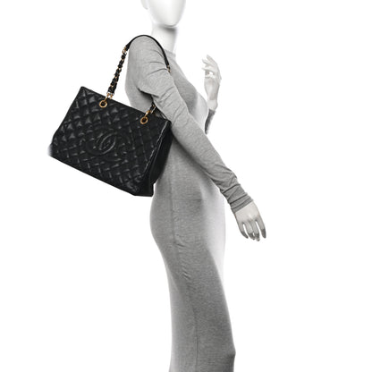 Chanel Caviar Quilted Grand Shopping Tote GST Black 2 of 12