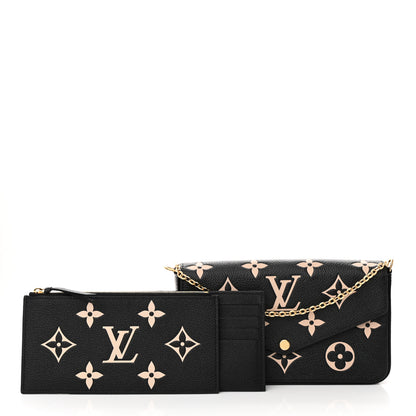 Louis Vuitton Empreinte Monogram Giant Felicie Pochette Black Beige 3 of 11