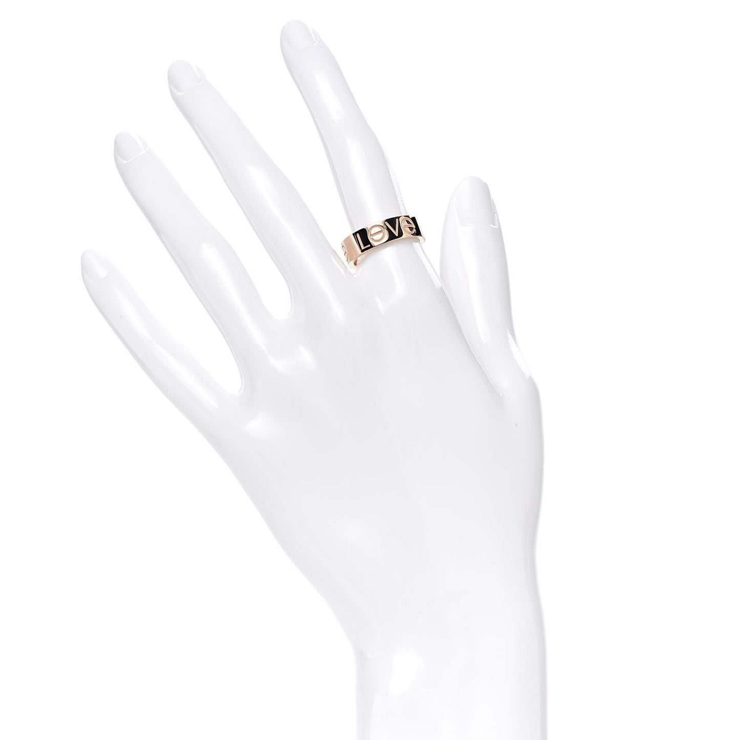 18K Pink Gold 5.5mm Engraved LOVE Ring 52 6