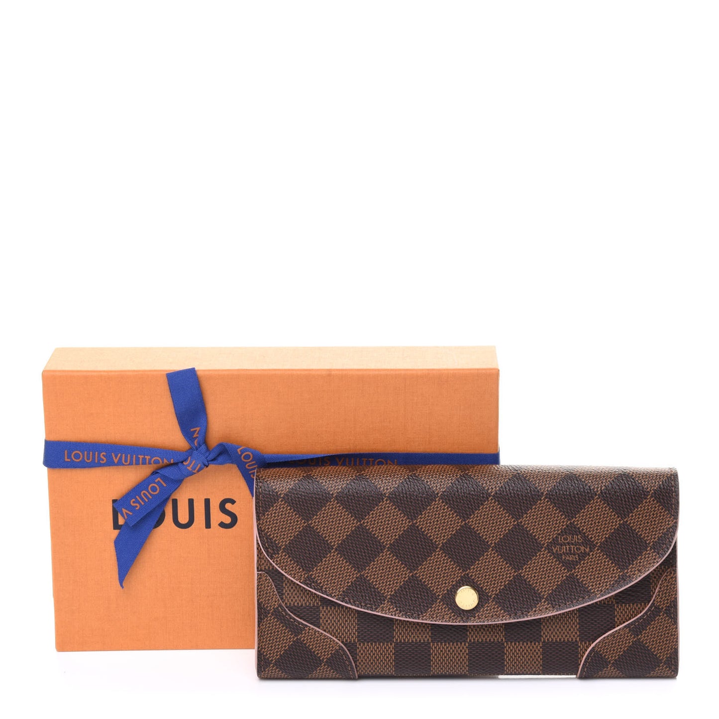 Damier Ebene Caissa Wallet Rose Ballerine