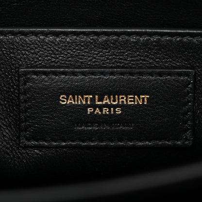Saint Laurent Grain de Poudre Medium Classic Monogram Cassandra Top Handle Black 6 of 11