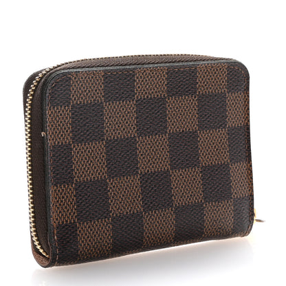 Louis Vuitton Damier Ebene Zippy Coin Purse Rose Ballerine 3 of 7