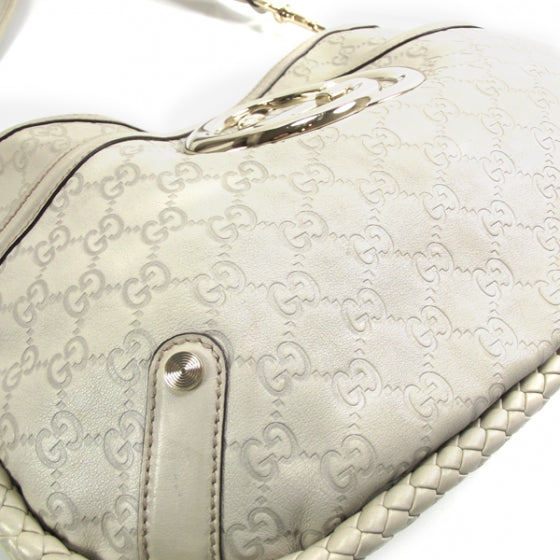 Gucci Guccissima Britt Shoulder Bag Ivory 7 of 13