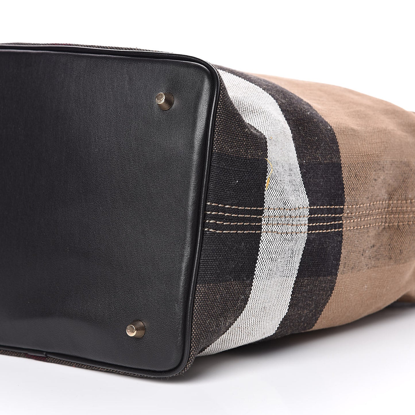 Canvas Mega Check Medium Ashby Tassel Hobo Black