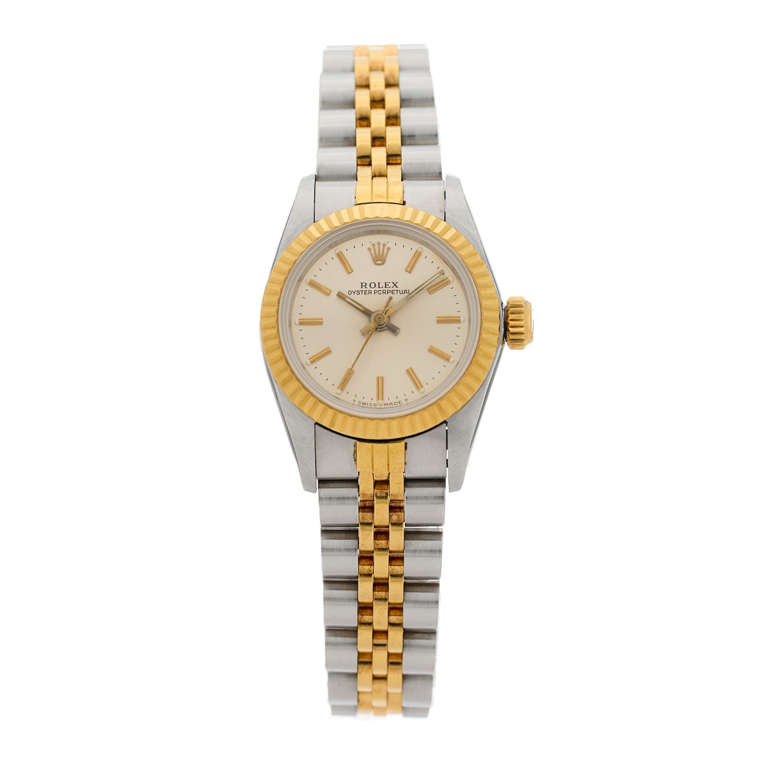 Rolex Stainless Steel 18K Yellow Gold 26mm Oyster Perpetual Datejust Watch Silver 67193 1 of 4