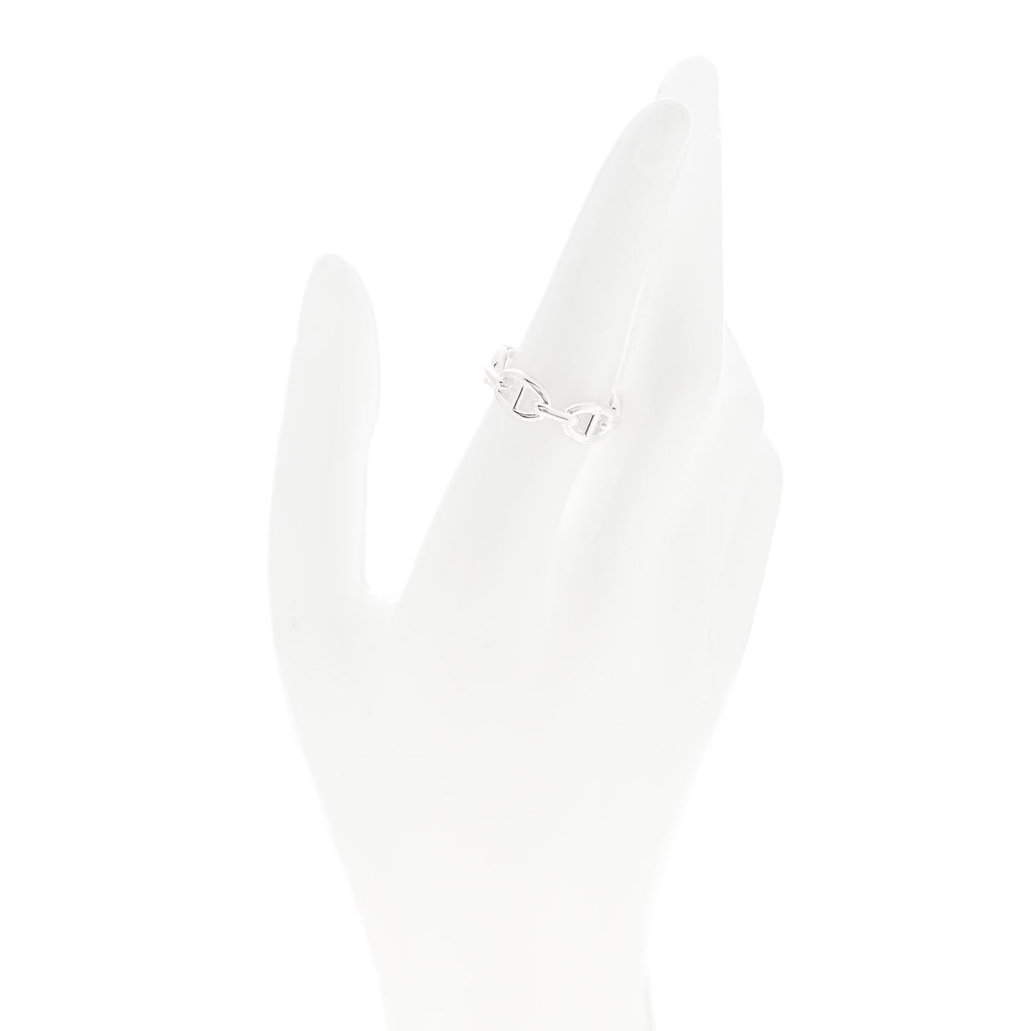 Sterling Silver PM Chaine d'Ancre Enchainee Band Ring 55 7.25