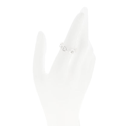 Hermes Sterling Silver PM Chaine d'Ancre Enchainee Band Ring 55 7.25 2 of 9