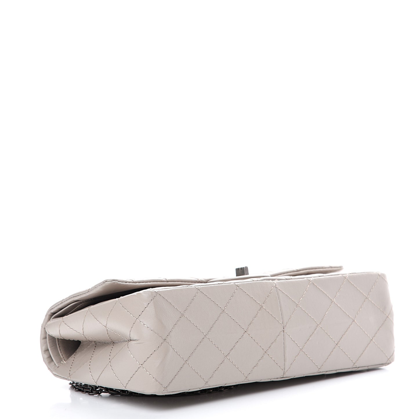 Aged Calfskin Quilted 2.55 Reissue 227 Flap Grey