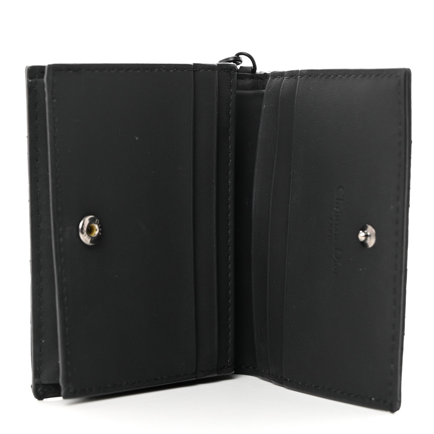 Christian Dior Ultra Matte Calfskin Small Lady Dior Flap Card Holder Black 5 of 8