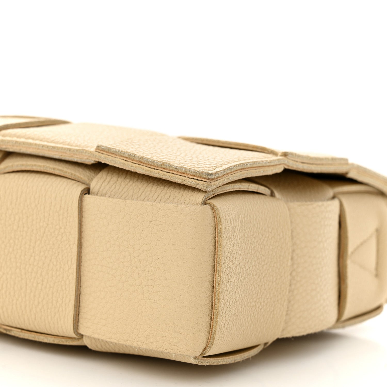 Bottega Veneta Grained Calfskin Maxi Intrecciato Cassette Crossbody Bag Porridge 10 of 11