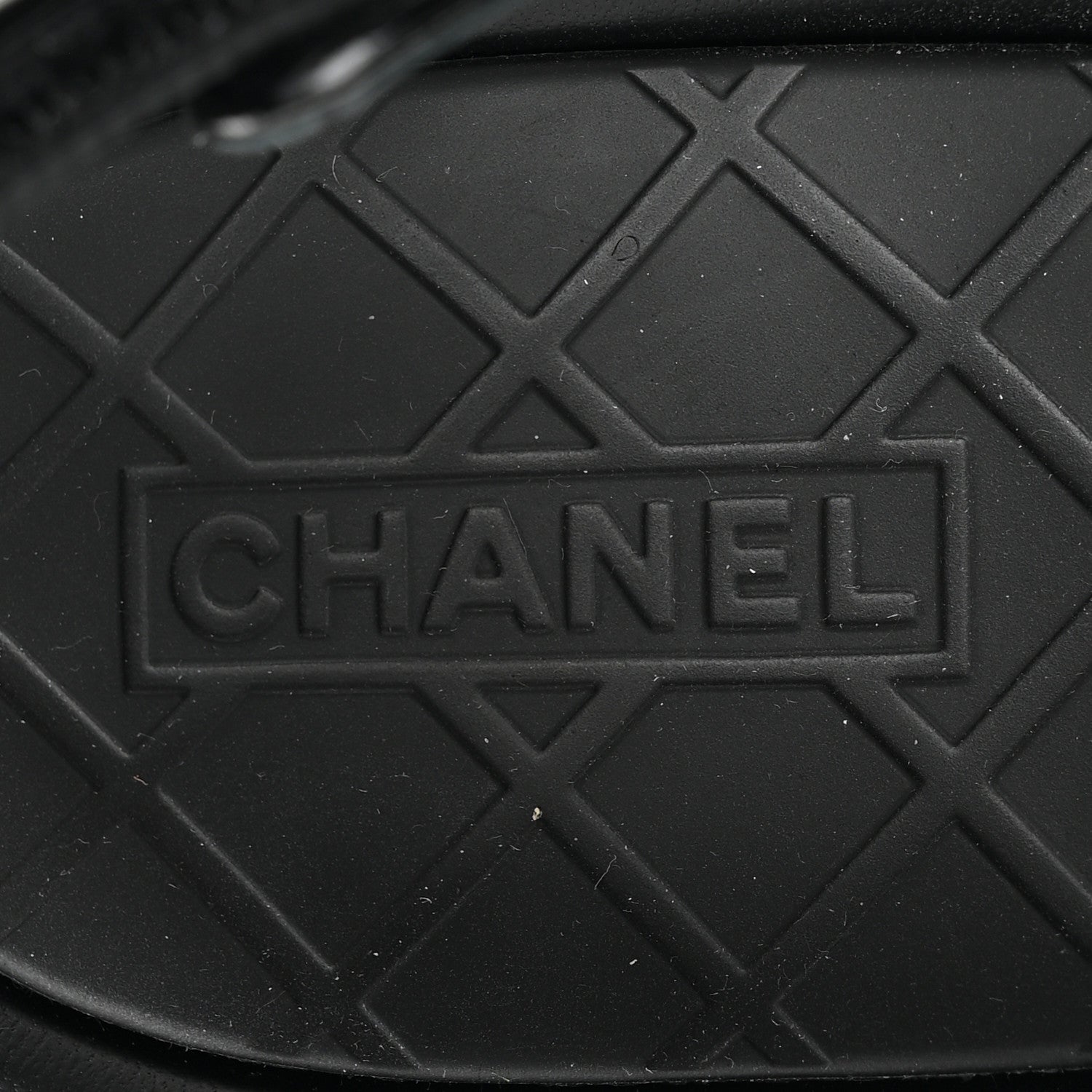 Chanel Shiny Calfskin Chain CC Velcro Dad Platform Sandals  38 Black 7 of 10