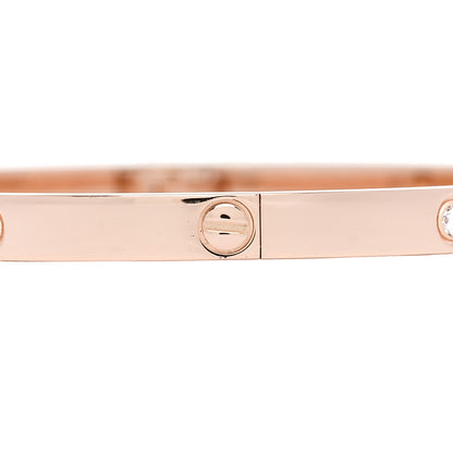 Cartier 18K Pink Gold 6 Diamond Small LOVE Bracelet 16 4 of 7