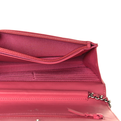 Chanel Lambskin Quilted Wallet On Chain WOC Pink 4 of 15