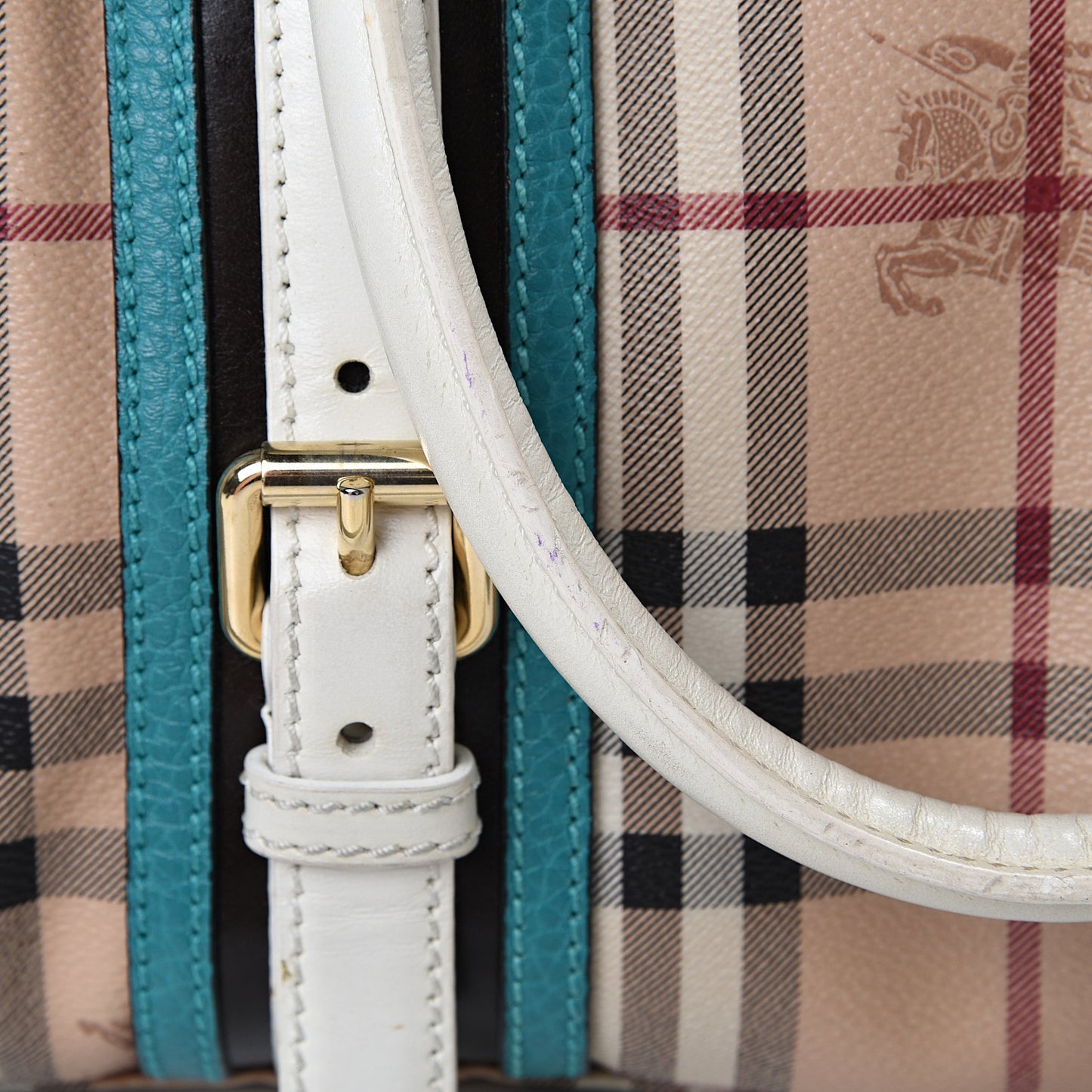 Haymarket Check Medium Alchester Bowling Bag White Aqua