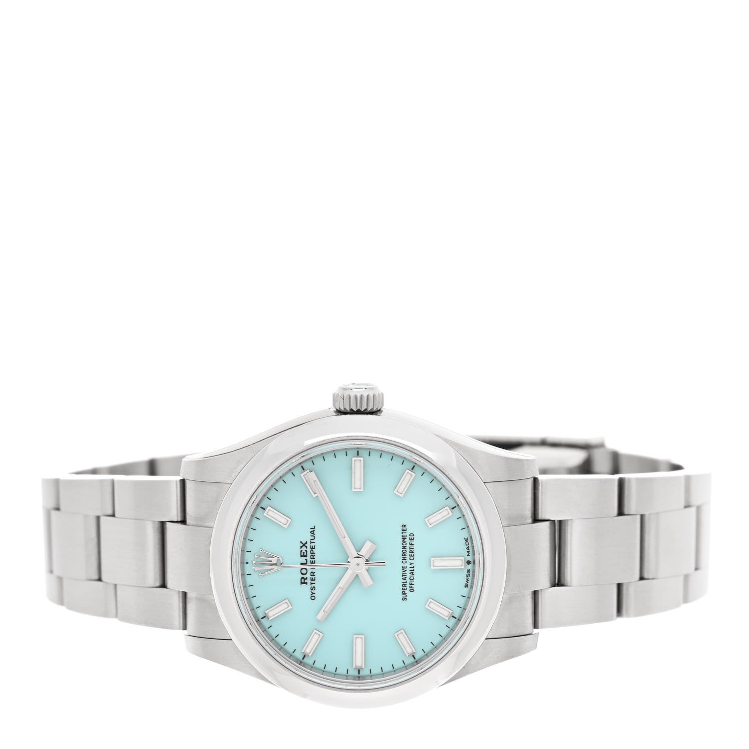 Rolex Stainless Steel 31mm Oyster Perpetual Watch Turquoise 277200 2 of 5