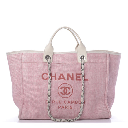 Chanel Canvas Medium Deauville Tote Pink 1 of 10