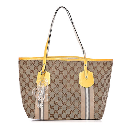 Gucci Monogram Web Medium Jolie Tote Yellow 1 of 14