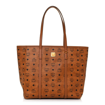 MCM Visetos Toni Shopper Tote Cognac 1 of 14