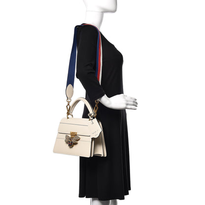 Gucci Calfskin Sylvie Web Small Queen Margaret Top Handle Bag White 2 of 14