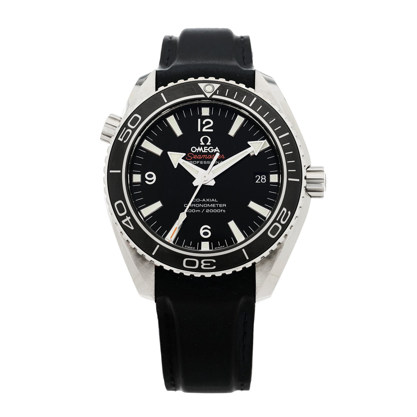 Stainless Steel Rubber 42mm Seamaster Planet Ocean 600 M Co-Axial Automatic Watch Black 232.32.42.21.01.003