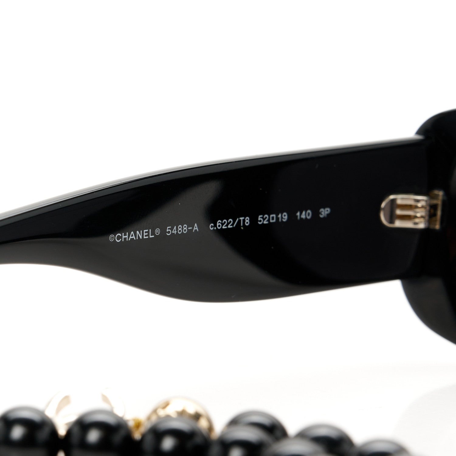 Chanel Acetate Rectangle Sunglasses 5488-A Black 5 of 8