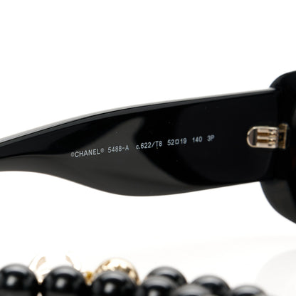 Chanel Acetate Rectangle Sunglasses 5488-A Black 5 of 8