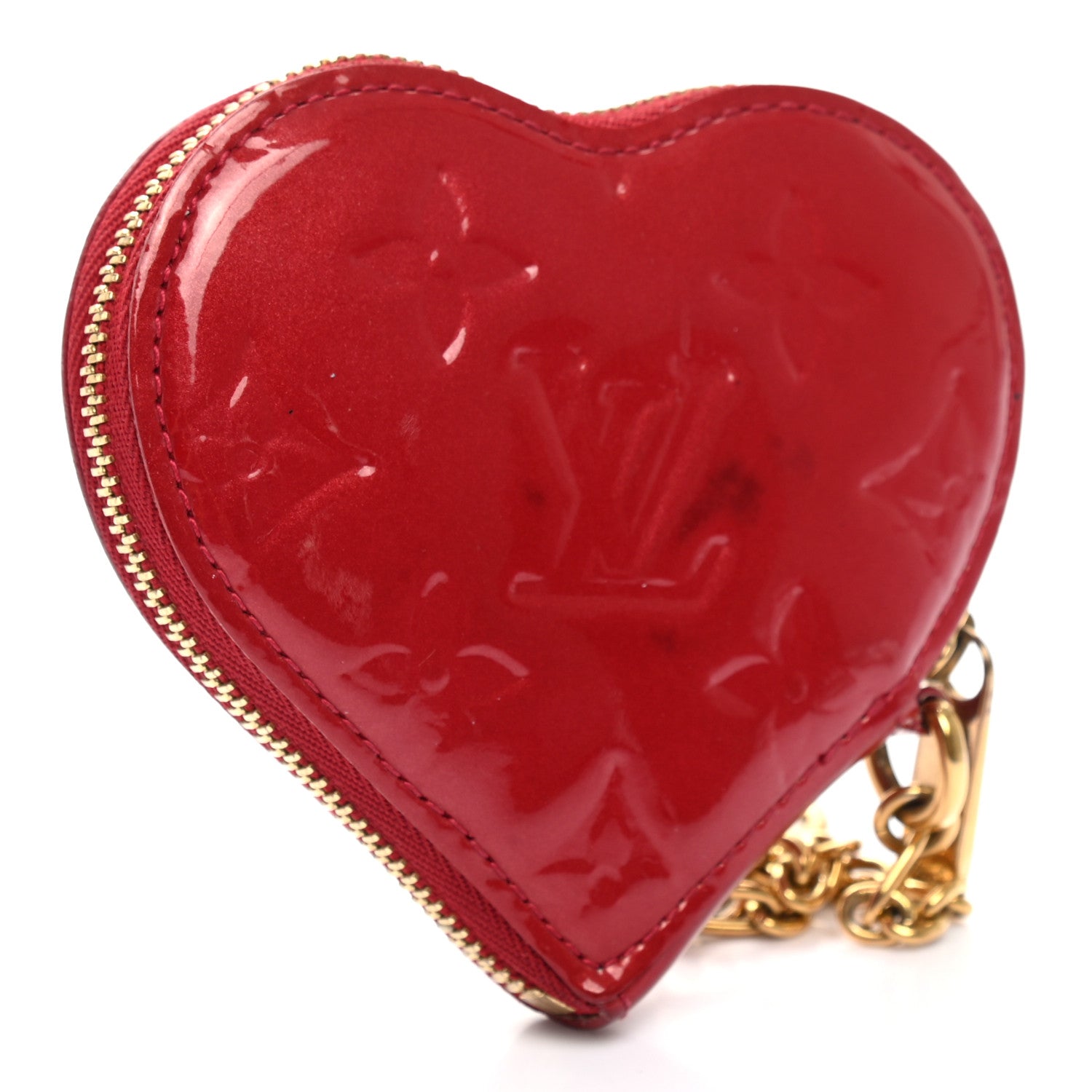 Louis Vuitton Vernis Coeur Heart Coin Purse Pomme D'Amour 3 of 12