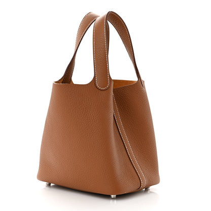 Hermes Taurillon Clemence Picotin Lock 18 PM Gold 3 of 11