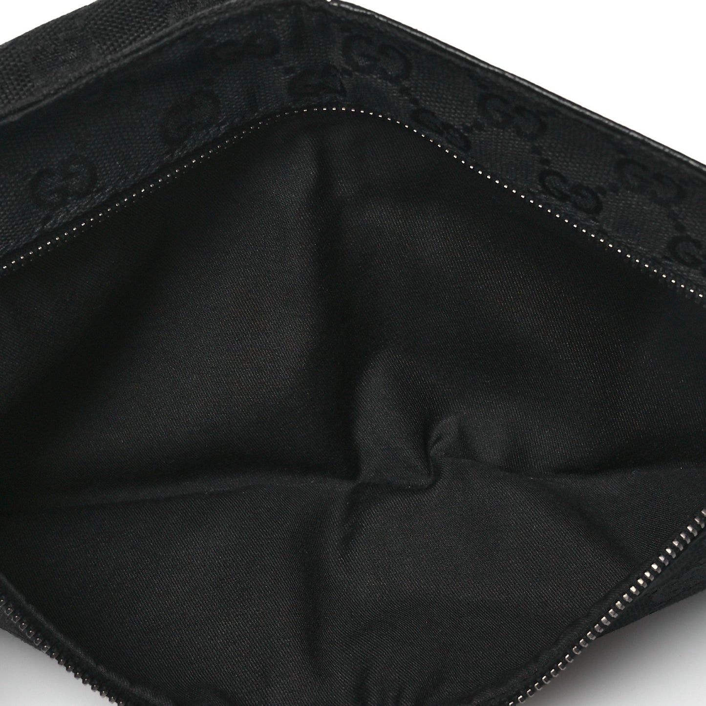 GG Monogram Double Pocket Belt Bag Black