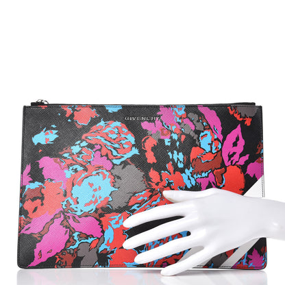 Givenchy Coated Canvas Floral Print Zip Pouch Multicolor 2 of 8