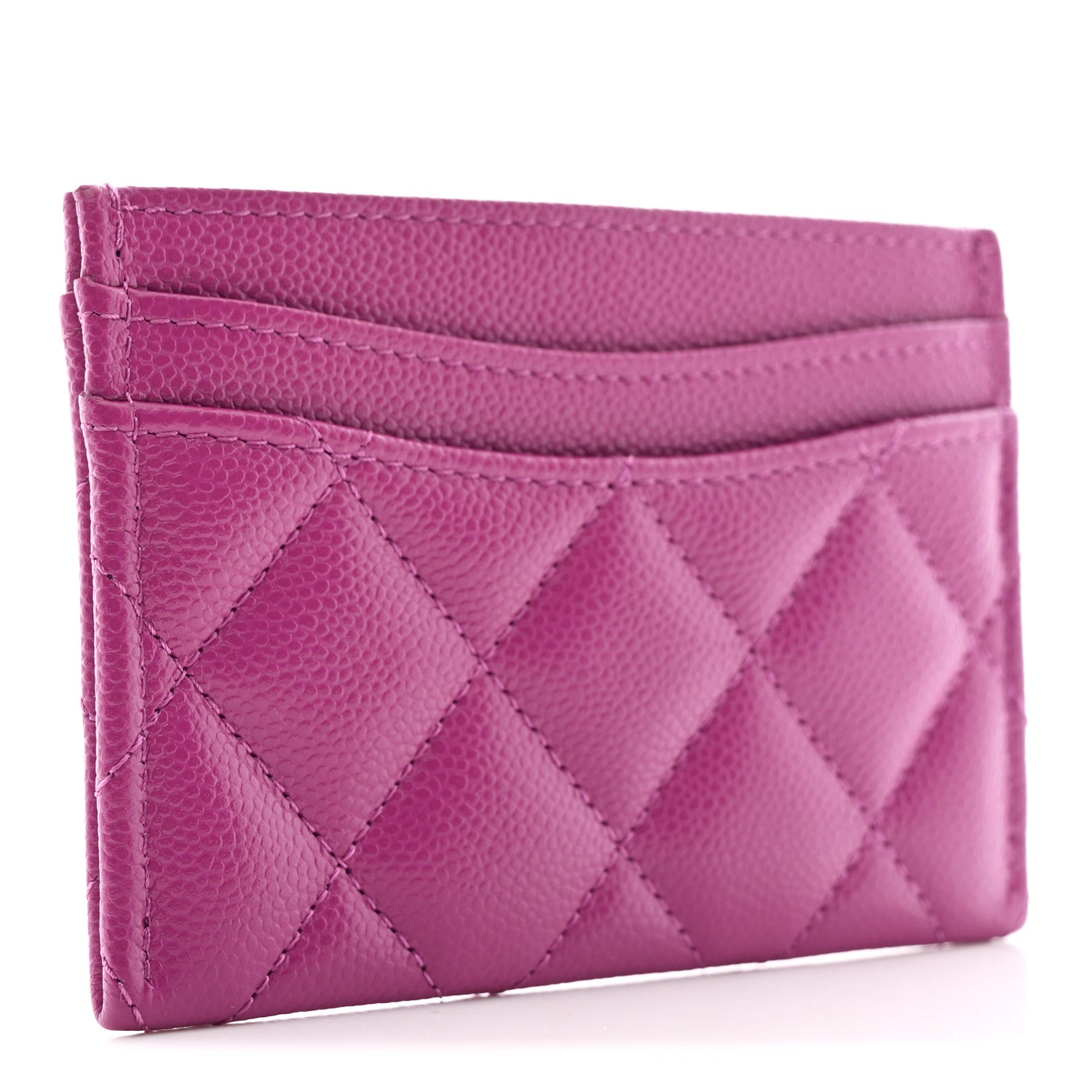 Chanel Caviar Quilted Card Holder Purple 3 of 9