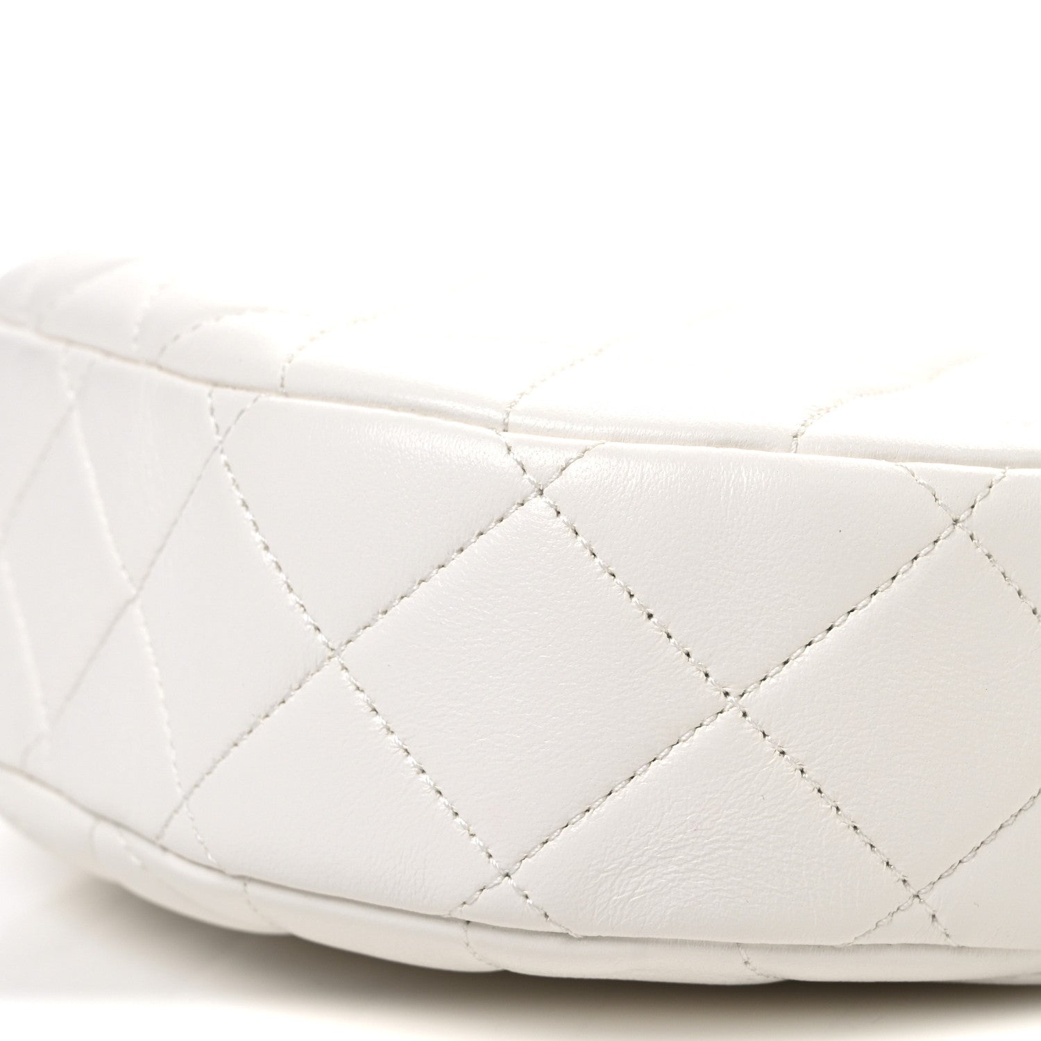 Chanel Lambskin Enamel Quilted Mini Clip Round Camera Case White 10 of 11