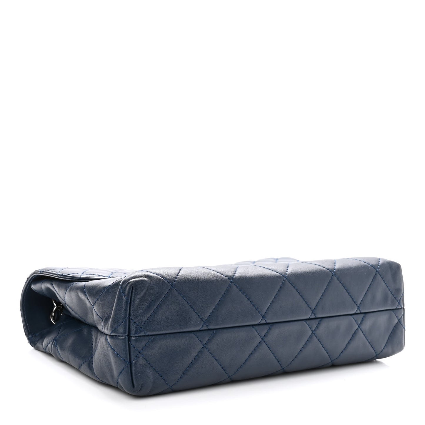 Calfskin Quilted In the Business Flap Dark Navy Blue