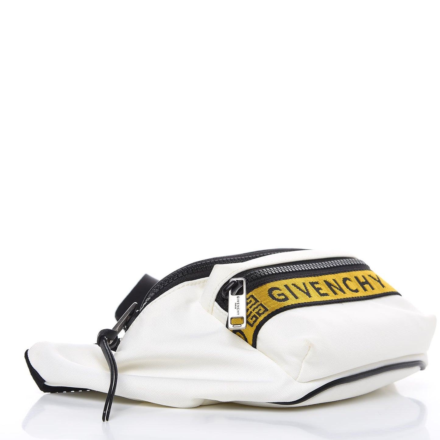 Canvas Logo Belt Bag White Yellow