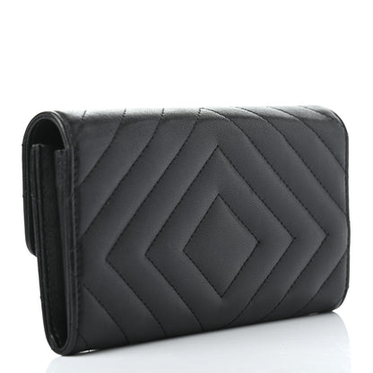 Chanel Aged Calfskin Chevron Quilted 2.55 Reissue Flap Wallet So Black 3 of 8