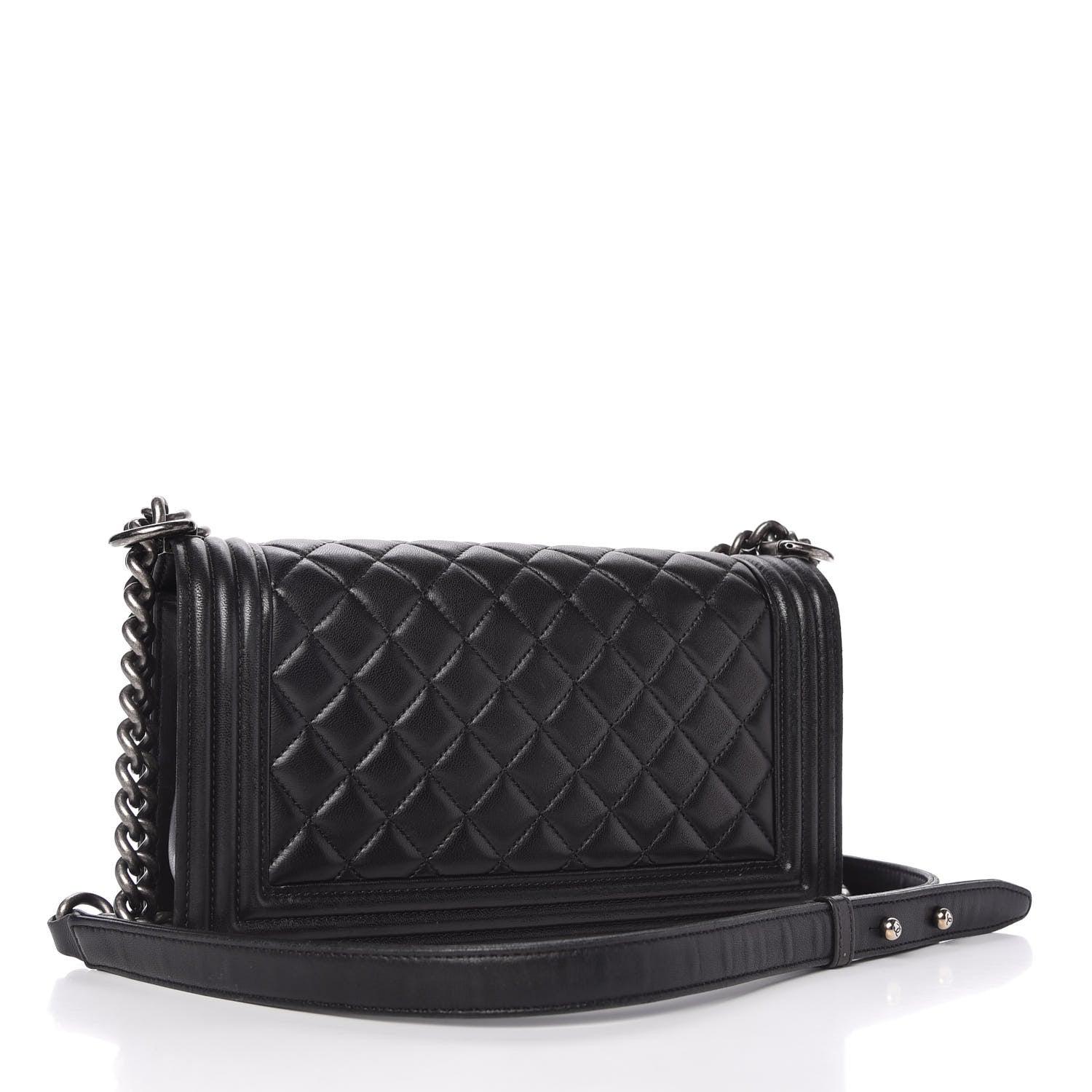 Chanel Lambskin Quilted Medium Boy Flap Black 3 of 11