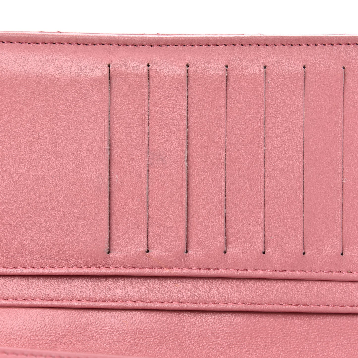 Lambskin Quilted Yen Wallet Pink