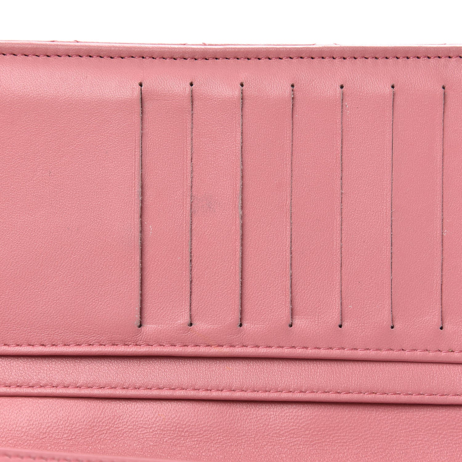 Chanel Lambskin Quilted Yen Wallet Pink 14 of 15