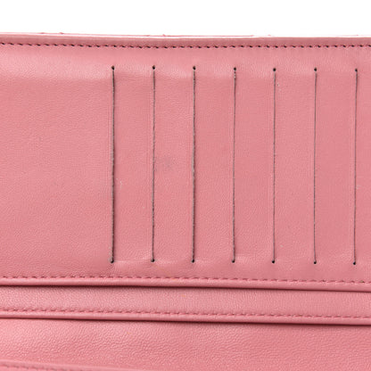 Chanel Lambskin Quilted Yen Wallet Pink 14 of 15