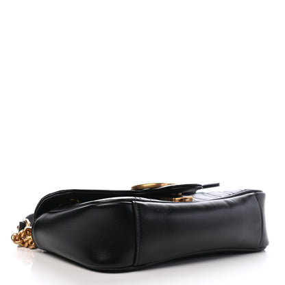 Gucci Calfskin Matelasse Mini GG Marmont Shoulder Bag Black 4 of 9