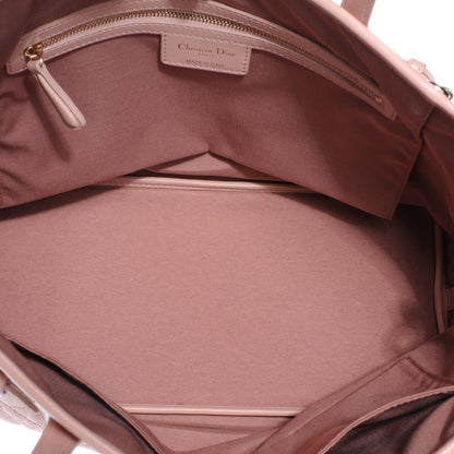 Christian Dior Coated Canvas Cannage Small Panarea Tote Light Pink 6 of 8