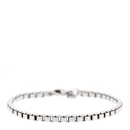 Tiffany Sterling Silver 4mm Venetian Link Bracelet 1 of 3