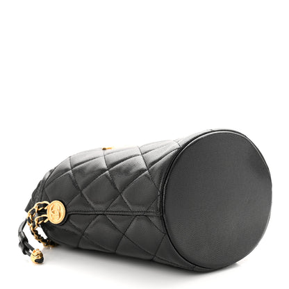 Chanel Caviar Quilted Twist Your Buttons Bucket Bag Black 4 of 11