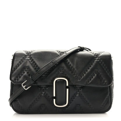 Marc Jacobs Lambskin Quilted J Marc Large Shoulder Bag Black 1 of 8