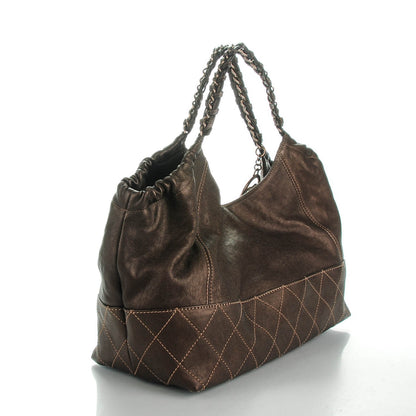 Chanel Metallic Calfskin Baby Coco Cabas Bronze 3 of 8