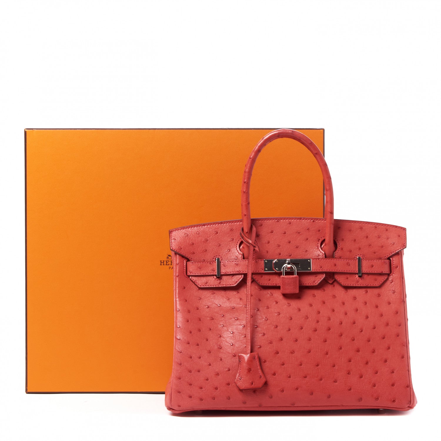 Hermes Ostrich Birkin 30 Bougainvillea 30 of 30