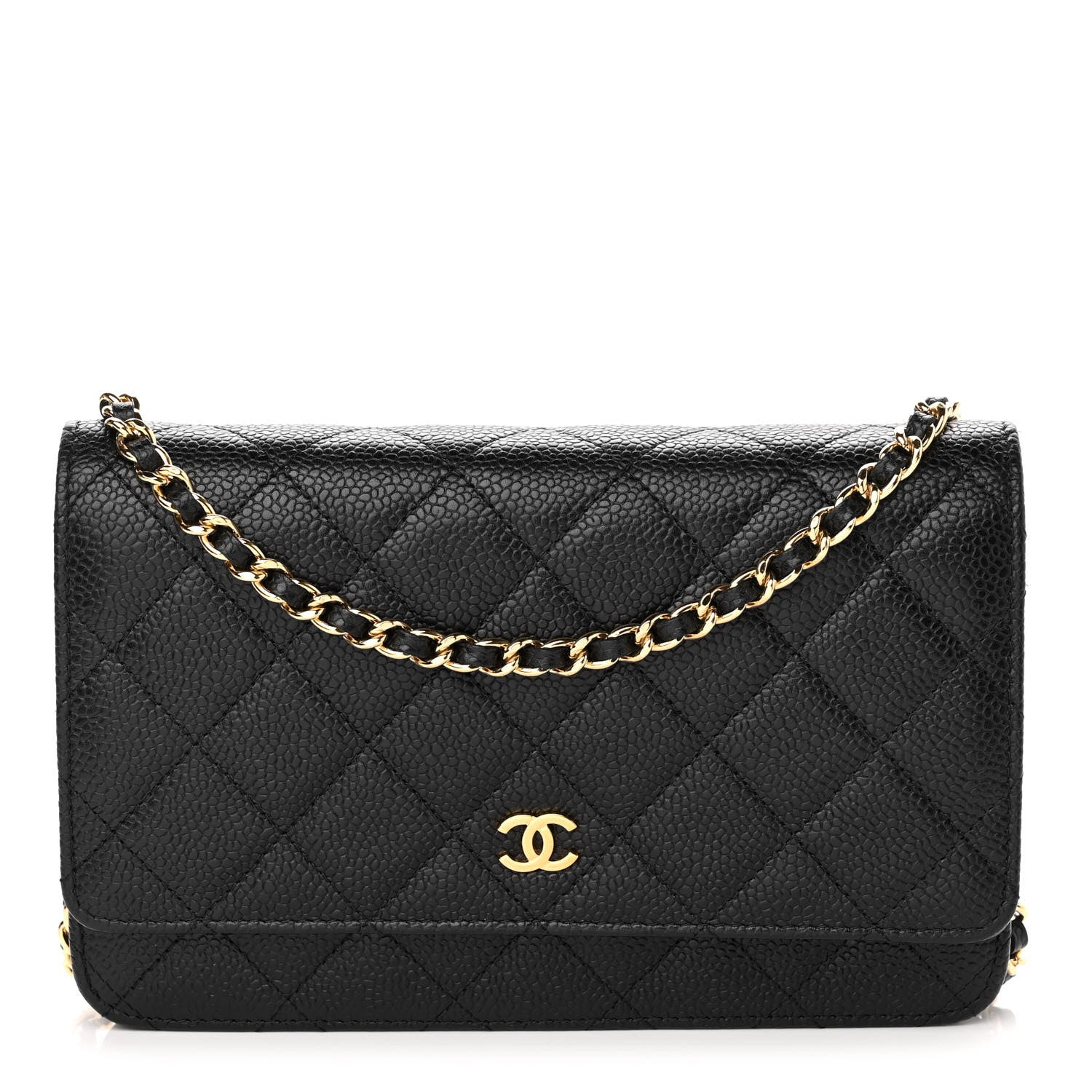 Chanel Caviar Quilted Wallet On Chain WOC Black 1 of 12